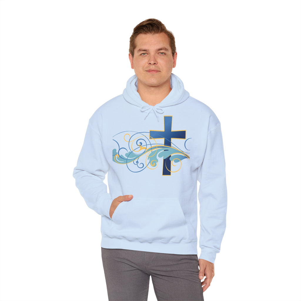 Gott liebt seine Kinder Kapuzenpullover – Cross Hoodie mit handschriftlicher Botschaft Ansicht 50 – Hoodie – ESTID