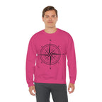 Kompass-Rose Sweatshirt – Nautik Crewneck für Reisende & Entdecker