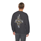 Faith Over Fear Crewneck Sweatshirt – Christliches Kreuz & Jesus Pullover