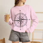 Kompass-Rose Sweatshirt – Nautik Crewneck für Reisende & Entdecker Ansicht 16 – Sweatshirt – ESTID