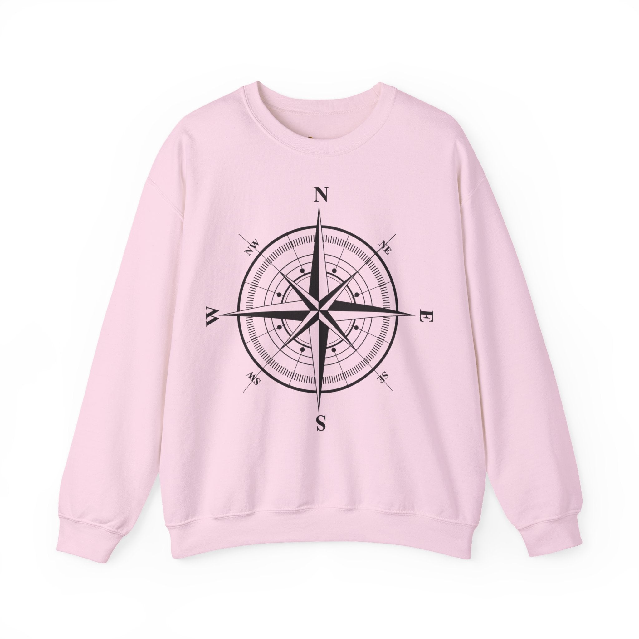 Kompass-Rose Sweatshirt – Nautik Crewneck für Reisende & Entdecker Ansicht 34 – Sweatshirt – ESTID