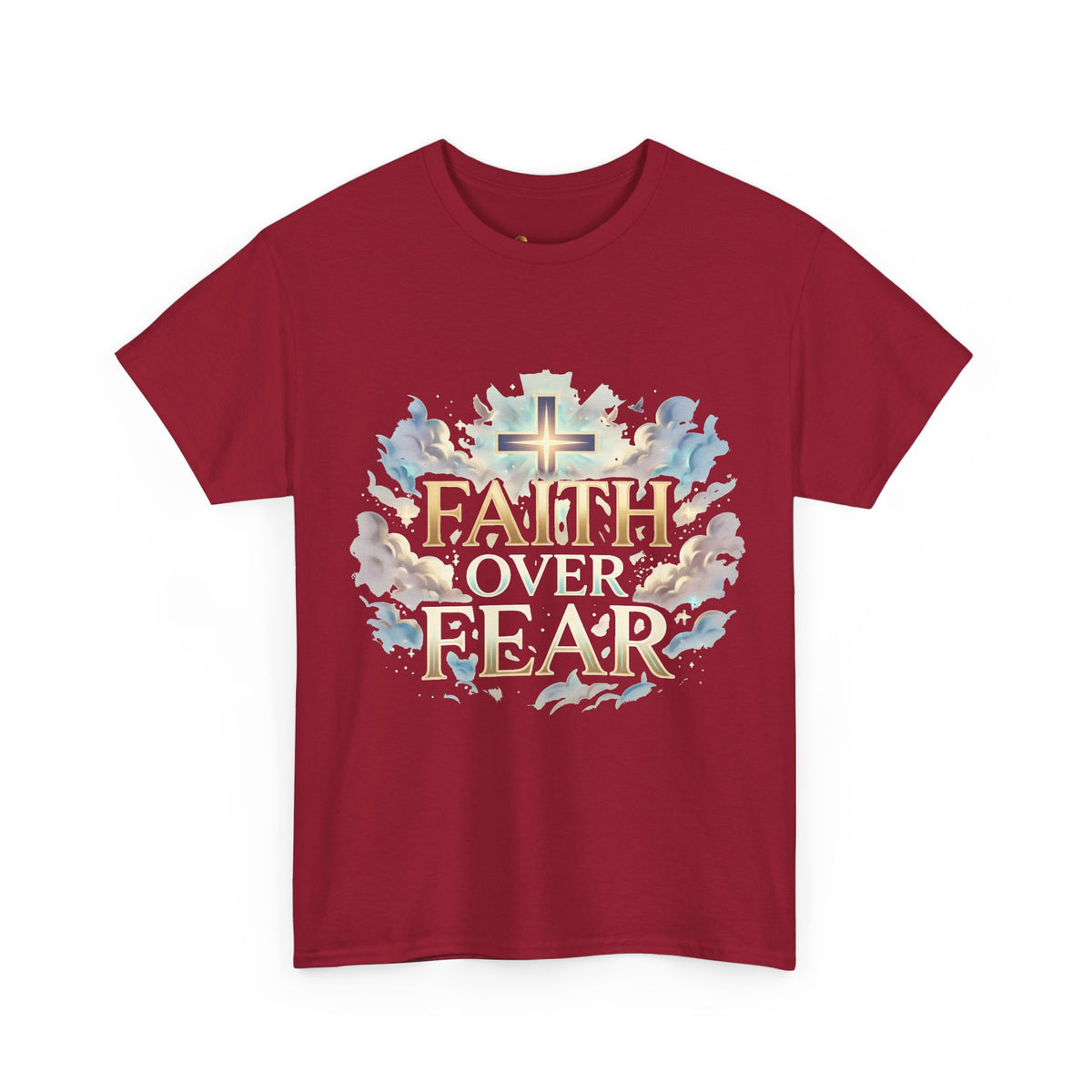 Faith Over Fear T-Shirt – „Glaube statt Angst“ Christian Cross Tee Ansicht 13 – T-Shirt – ESTID