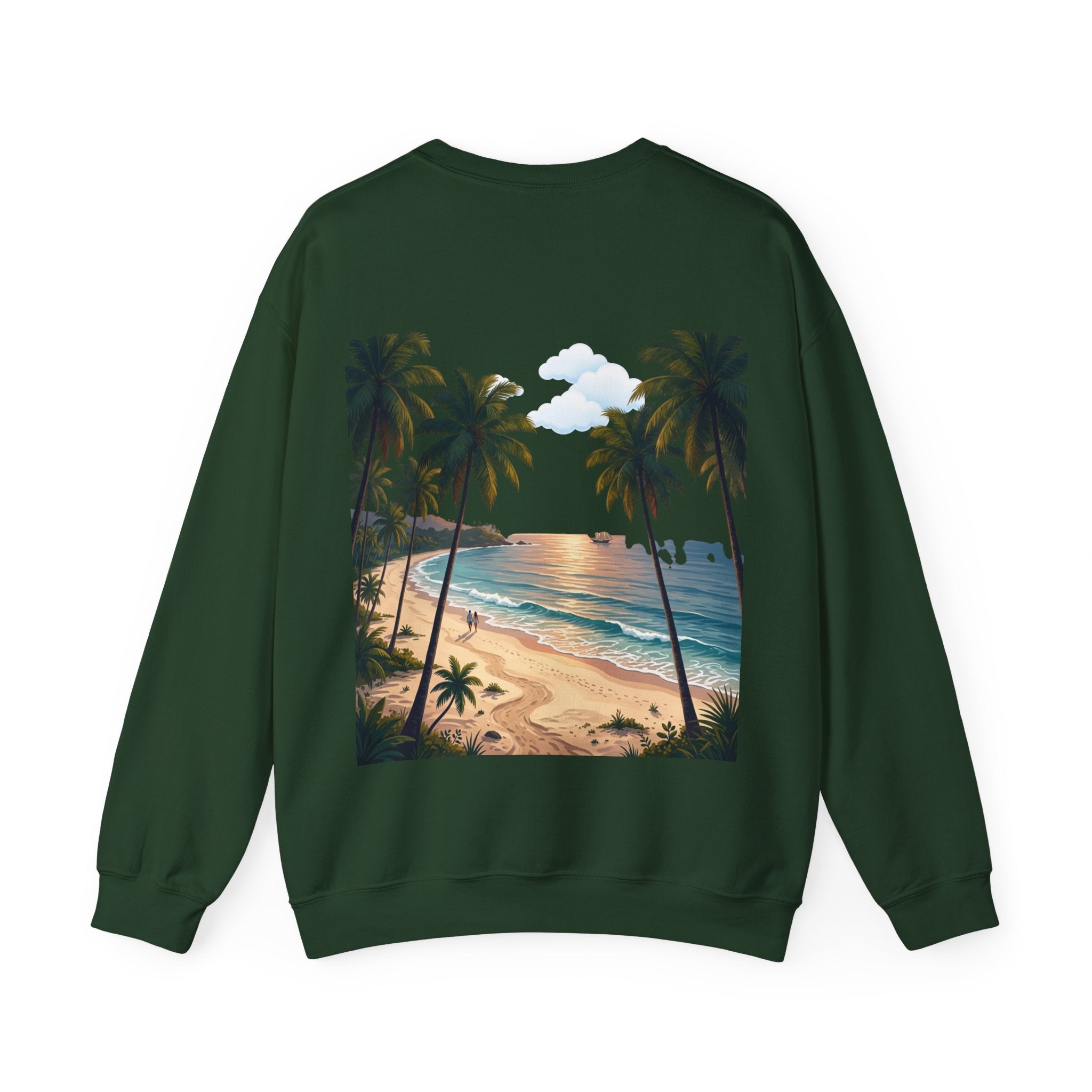 Tropical Palm Sunset Sweatshirt – Beach Vacation Crewneck