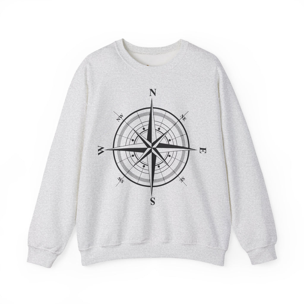 Kompass-Rose Sweatshirt – Nautik Crewneck für Reisende & Entdecker Ansicht 29 – Sweatshirt – ESTID