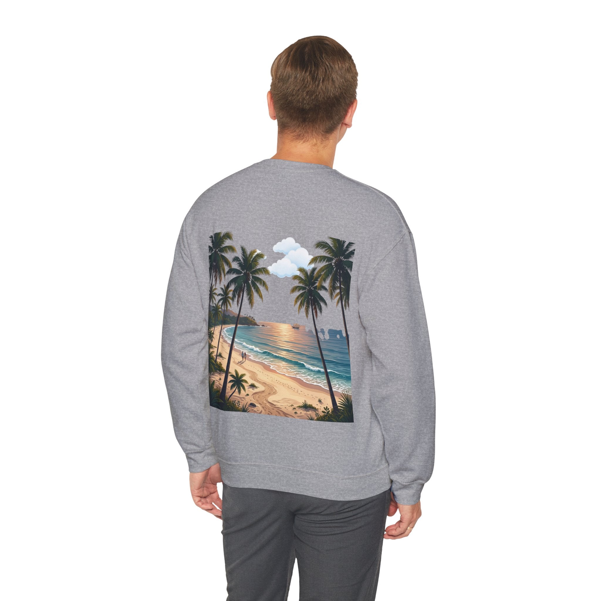Tropical Palm Sunset Sweatshirt – Beach Vacation Crewneck