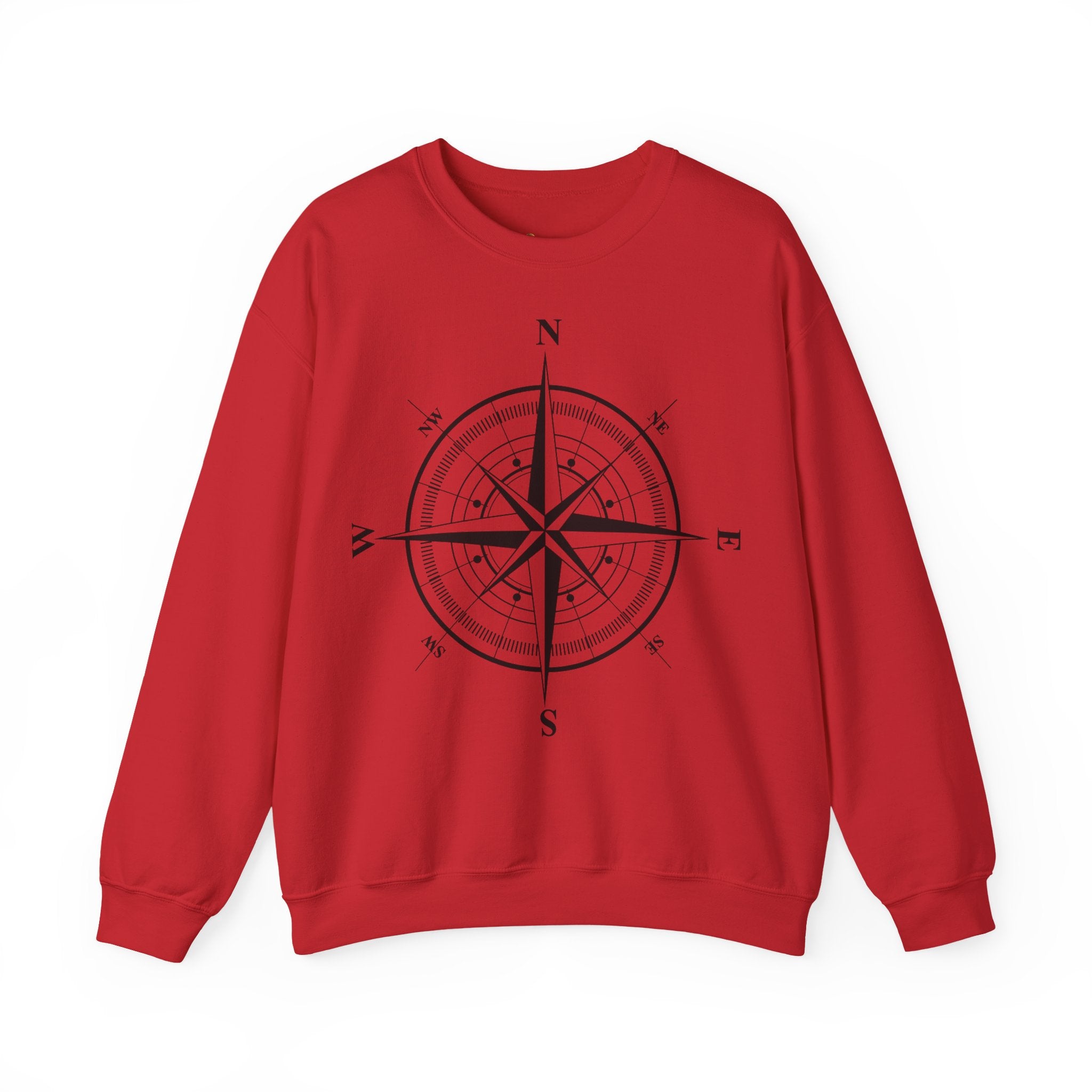 Kompass-Rose Sweatshirt – Nautik Crewneck für Reisende & Entdecker Ansicht 36 – Sweatshirt – ESTID