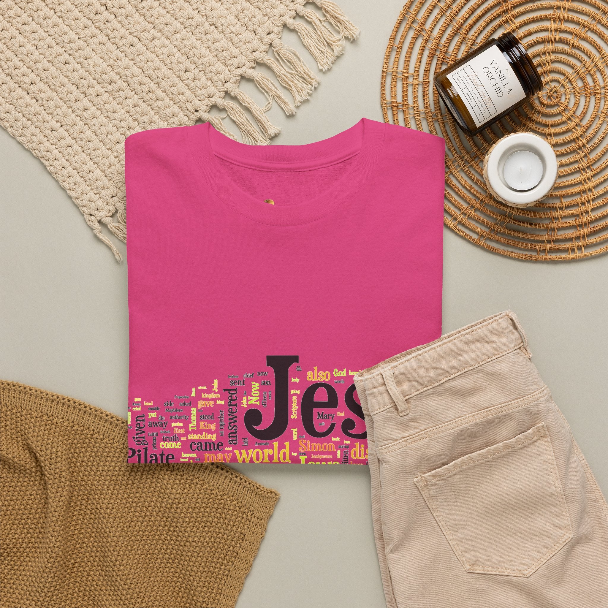 ESTID Unisex Shirt | Jesus Fisch Bibel Wortwolke