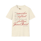 T-Shirt — „Lasst uns bedenken, lasst uns reflektieren“ Inspirierendes christliches Scripture-Shirt Ansicht 15 – T-Shirt – ESTID