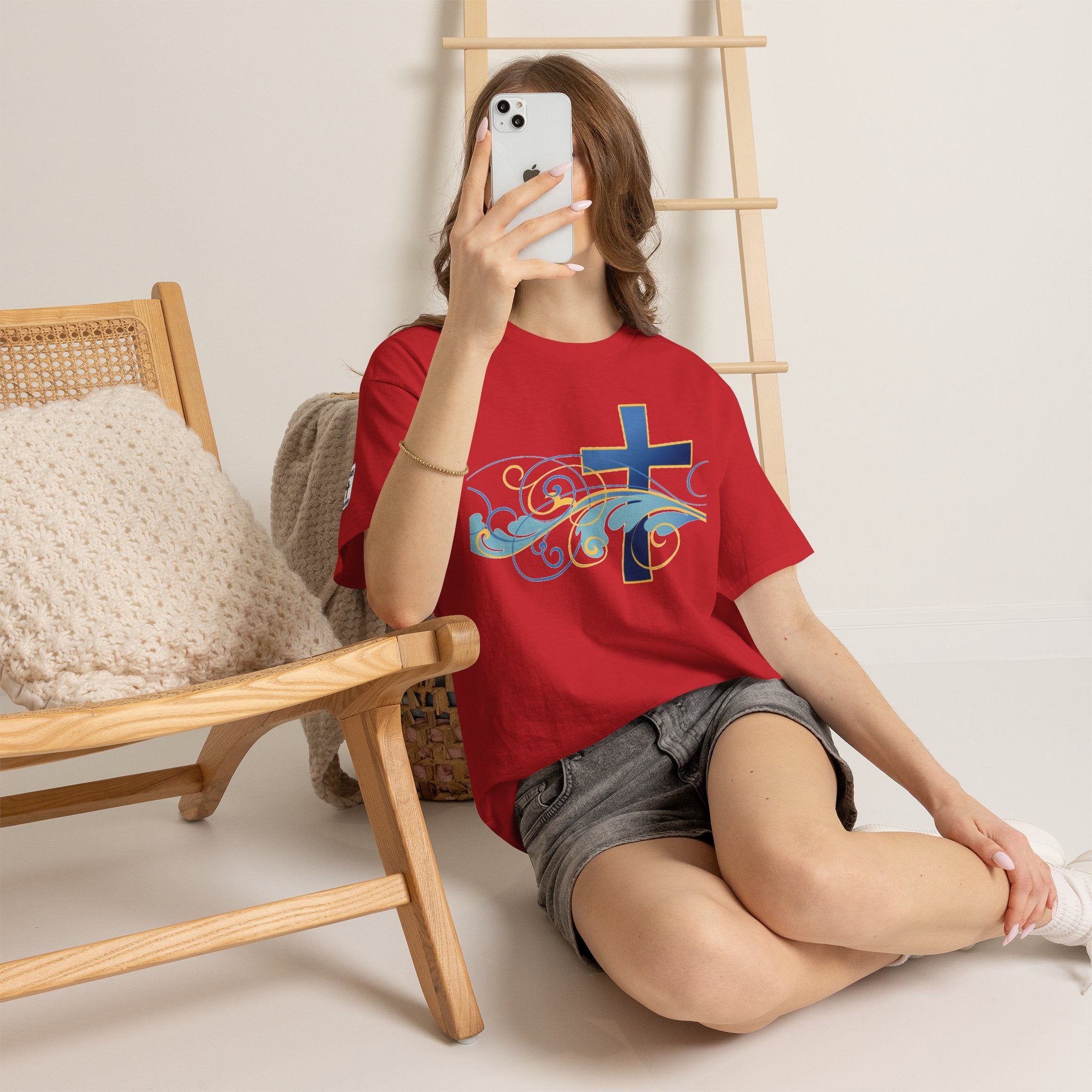ESTID „Jesus mein Retter“ Unisex T-Shirt Ansicht 5 – T-Shirt – ESTID