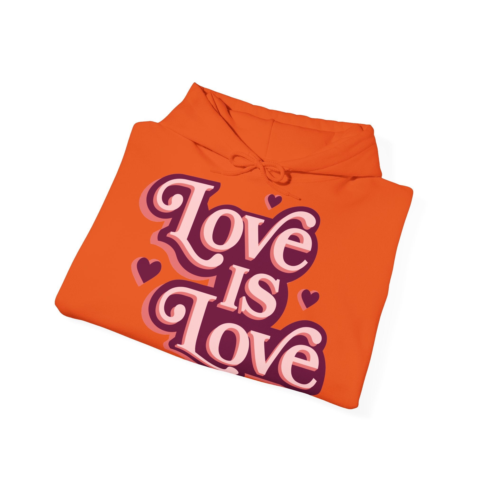 Love Is Love Hoodie – Retro Herz Pride Kapuzenpullover Ansicht 32 – Hoodie – ESTID