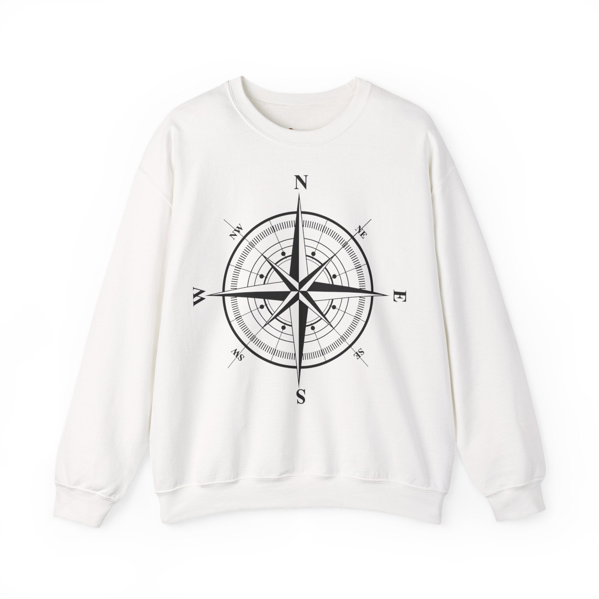 Kompass-Rose Sweatshirt – Nautik Crewneck für Reisende & Entdecker Ansicht 28 – Sweatshirt – ESTID