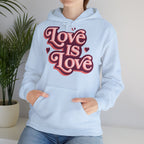 Love Is Love Hoodie – Retro Herz Pride Kapuzenpullover – Hoodie – ESTID