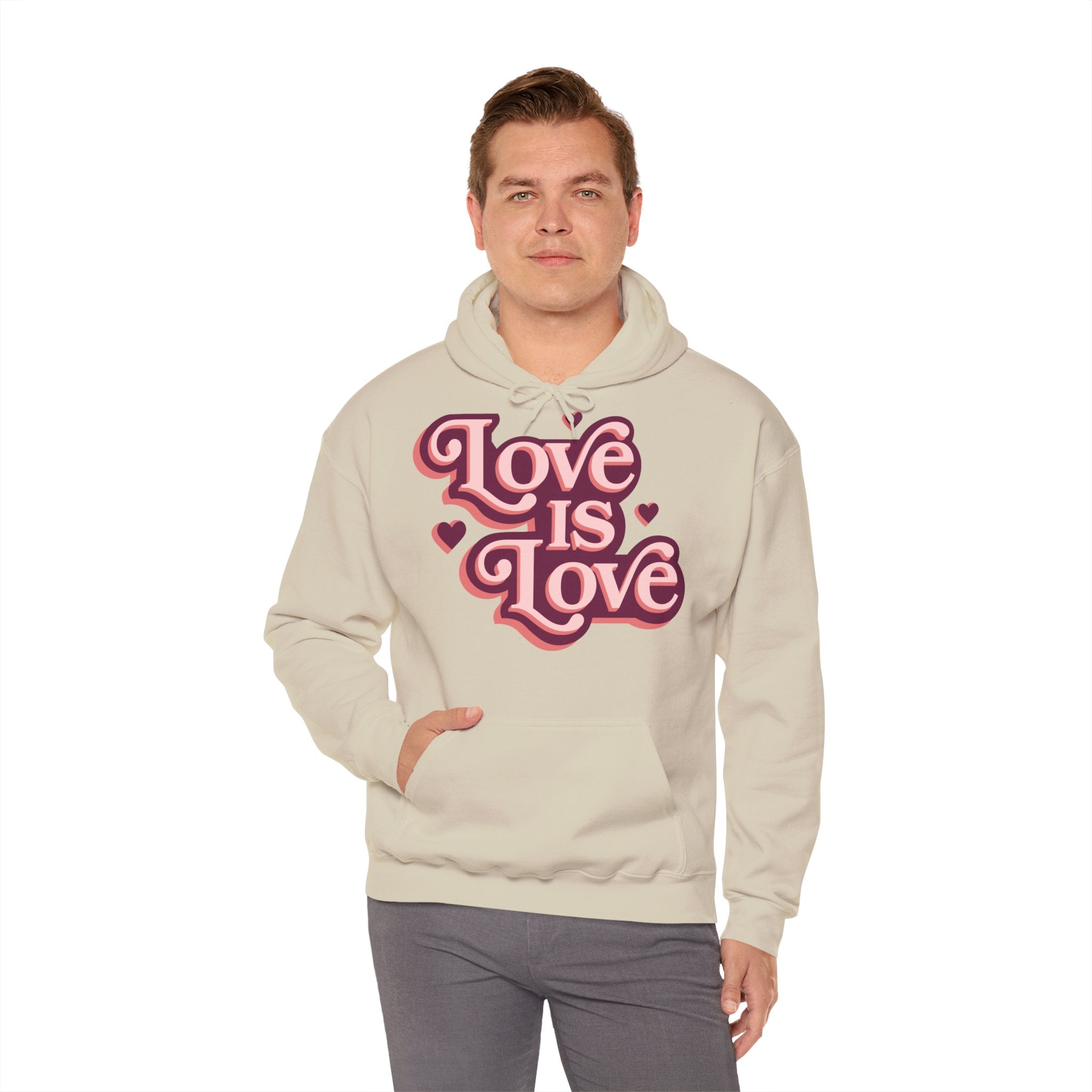Love Is Love Hoodie – Retro Herz Pride Kapuzenpullover Ansicht 27 – Hoodie – ESTID