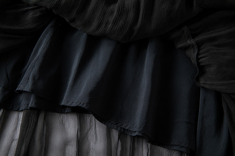 Damen Seidenkleid mit Puffärmeln | Luftsüßes Boho Maxikleid Ansicht 19 – Kleid – ESTID