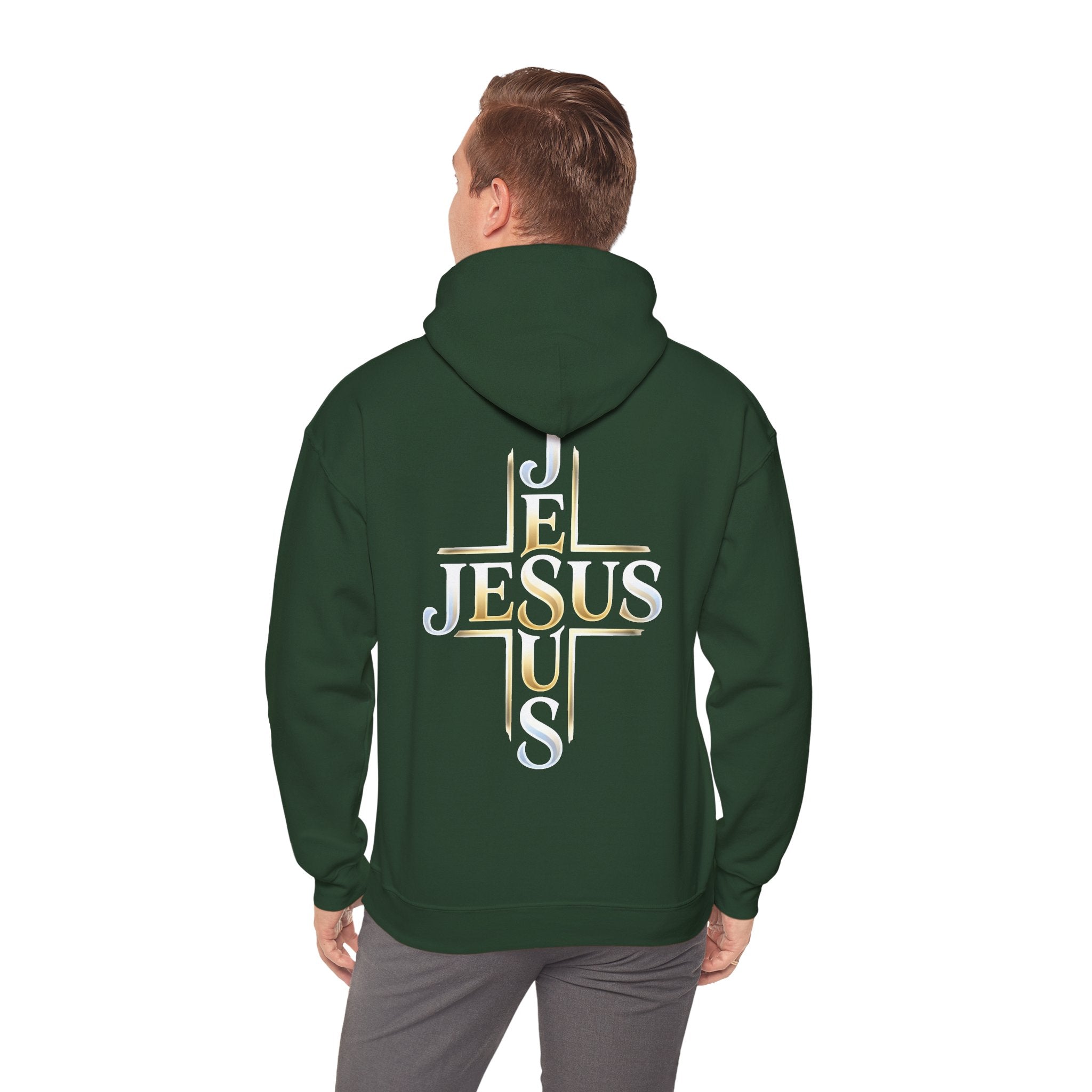 Faith Over Fear Hoodie – Jesus Kreuz Kapuzenpullover | Christliches Sweatshirt