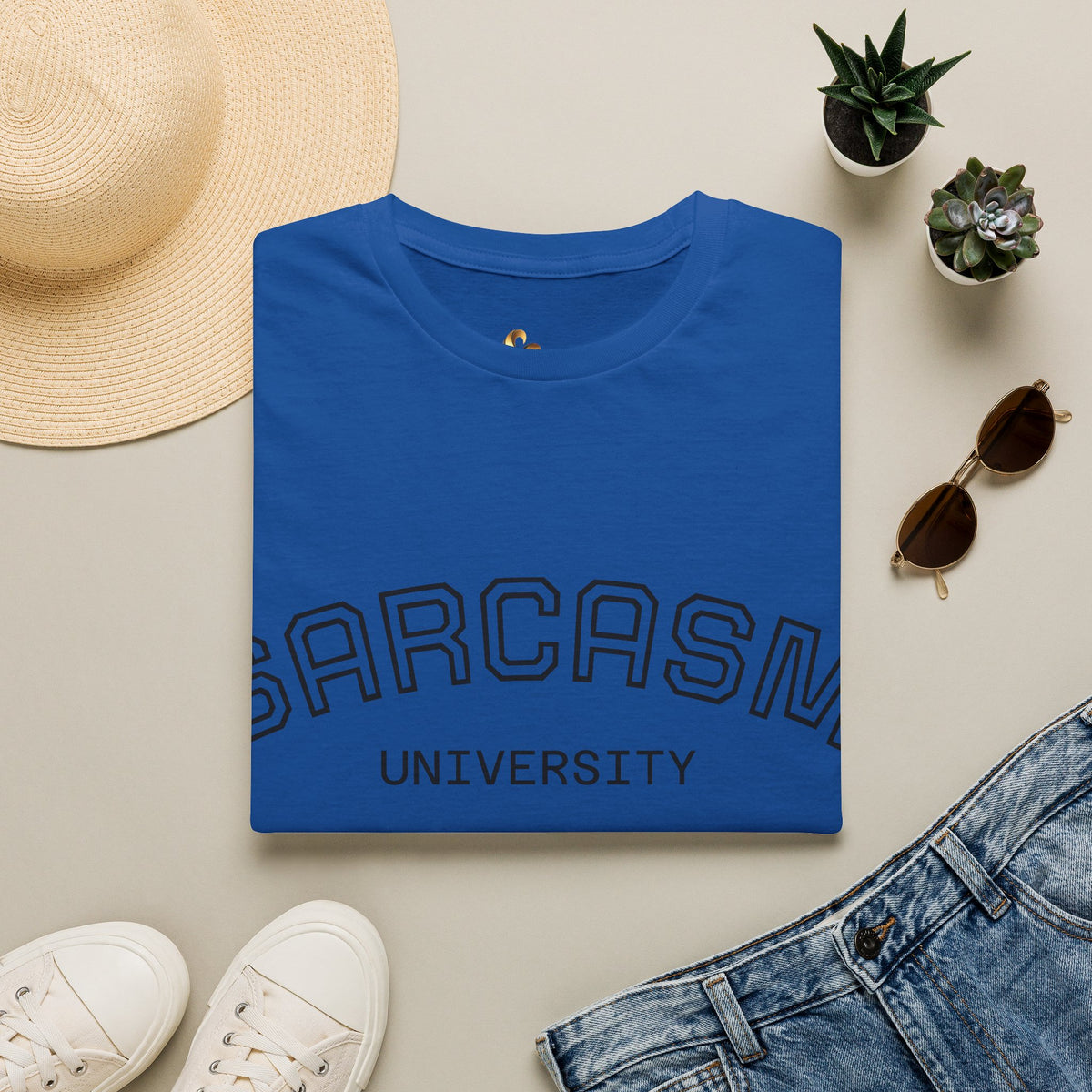 Sarcasm University T-Shirt — Funny Collegiate Graphic Tee Ansicht 8 – T-Shirt – ESTID