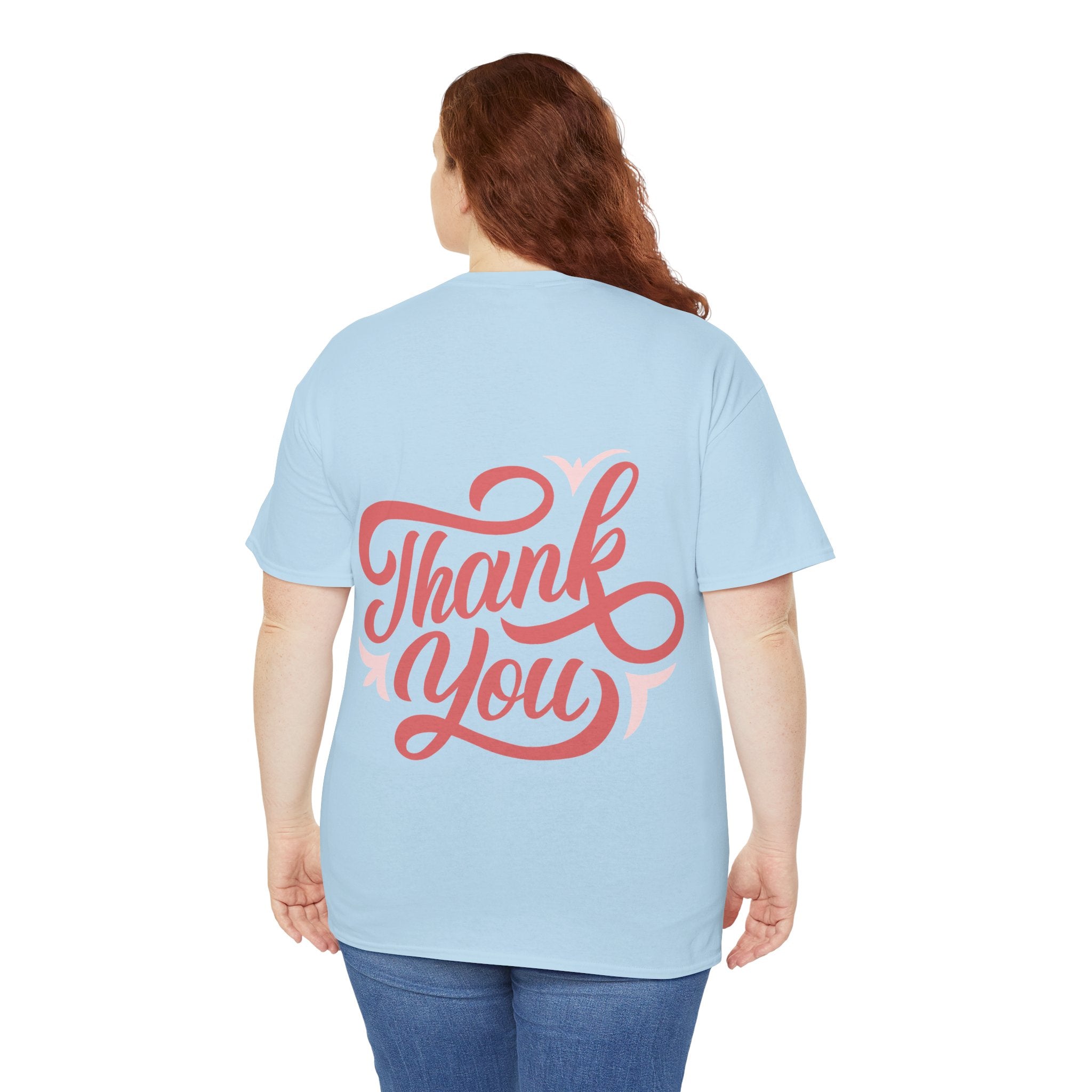 Statement T-Shirt Damen | „Thank You“ Rücken-Print Ansicht 40 – T-Shirt – ESTID