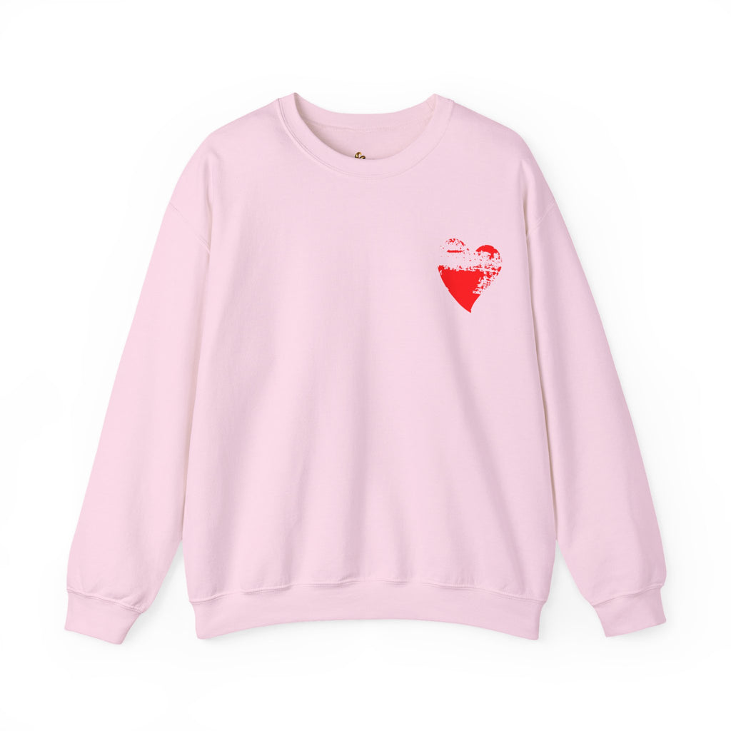 ESTID Damen Oversized Sweatshirt „Grunge Heart“ – Premium Baumwollmix Pullover mit rotem Herz-Print Ansicht 8 – Sweatshirt – ESTID