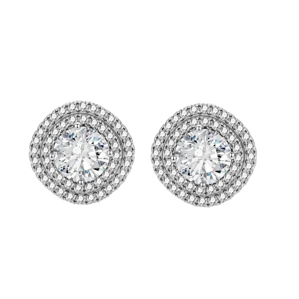 Celestial Halo Moissanit-Ohrstecker Ansicht 6 – Ohrringe – ESTID