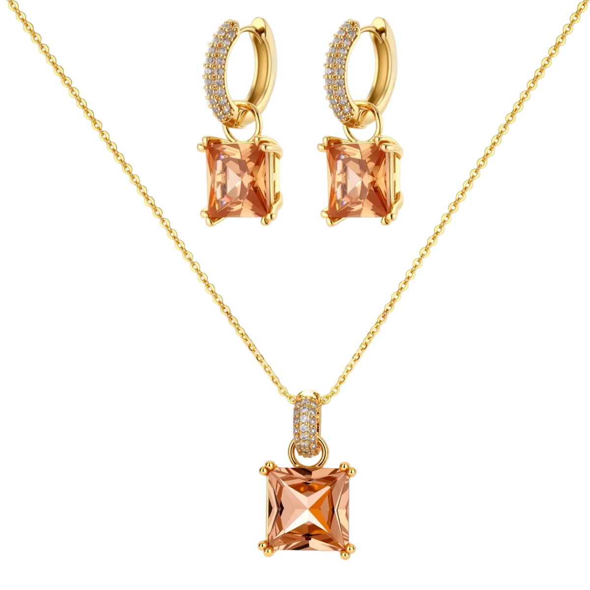 Golden Hour Geometrisches Set Ansicht 5 – Jewelry Sets – ESTID