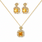 Goldenes Quadrat Luxus-Set Ansicht 8 – Schmuckset – ESTID