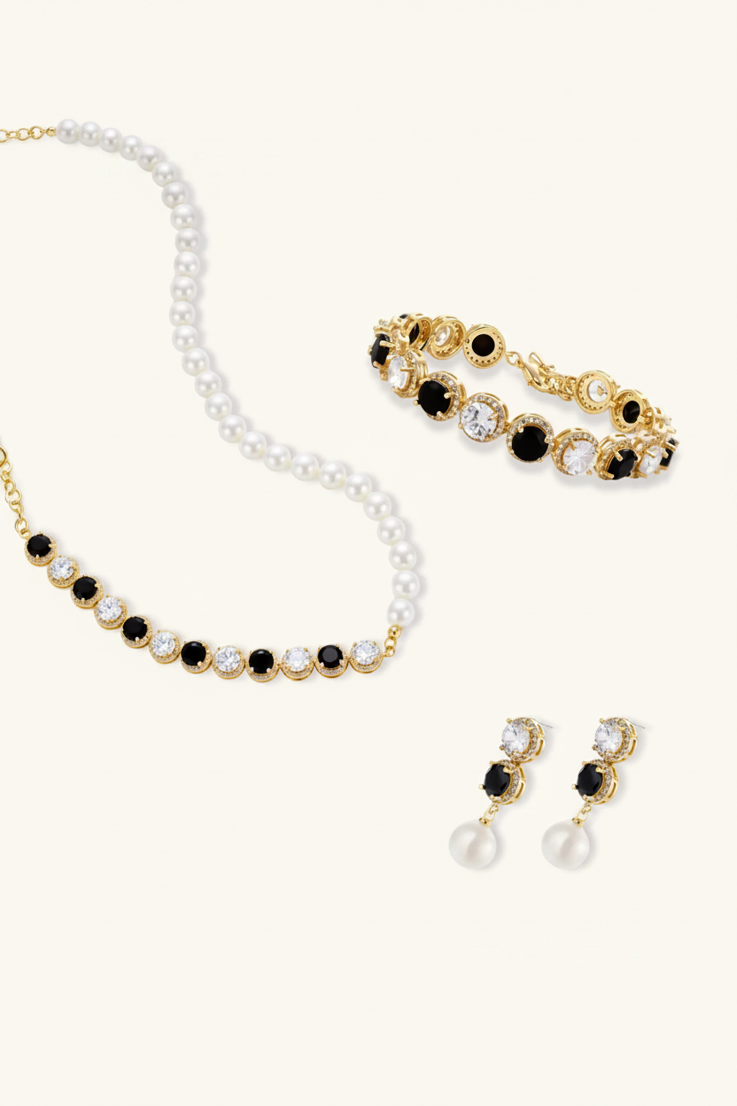Noir Luxe Set Ansicht 12 – Schmuckset – ESTID