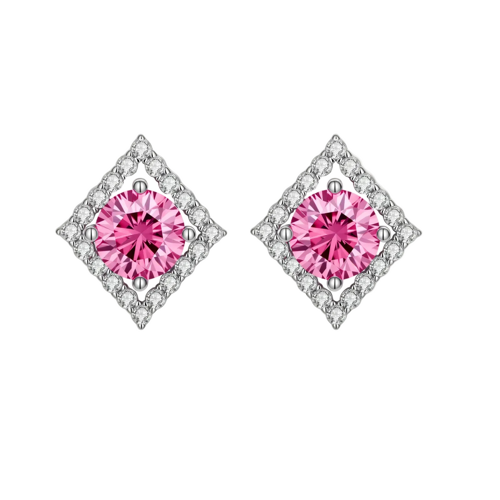 Diamant-Halo-Ohrstecker Ansicht 5 – Ohrringe – ESTID