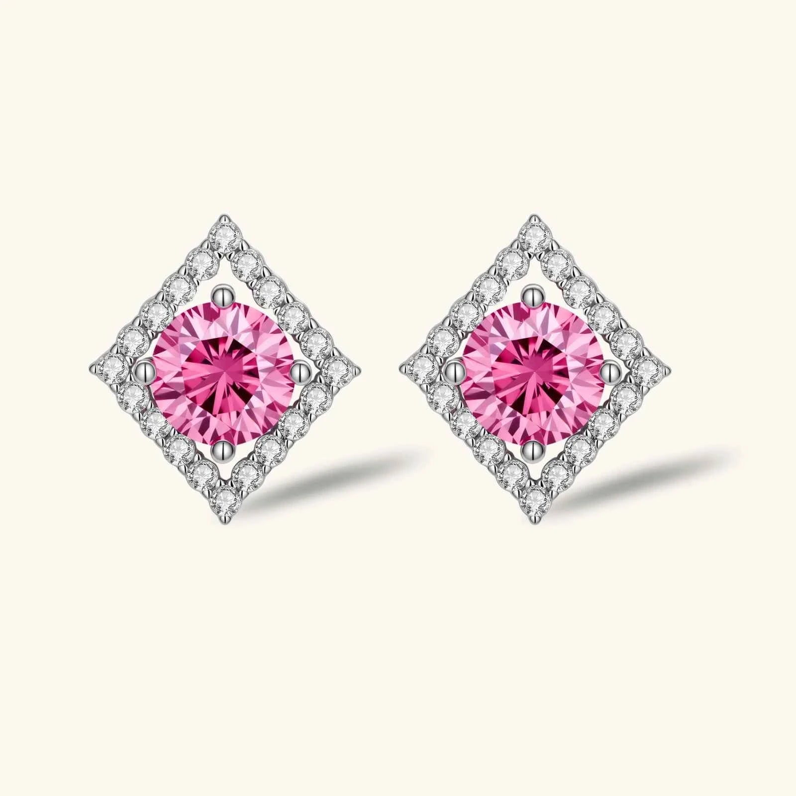 Diamant-Halo-Ohrstecker - ESTID