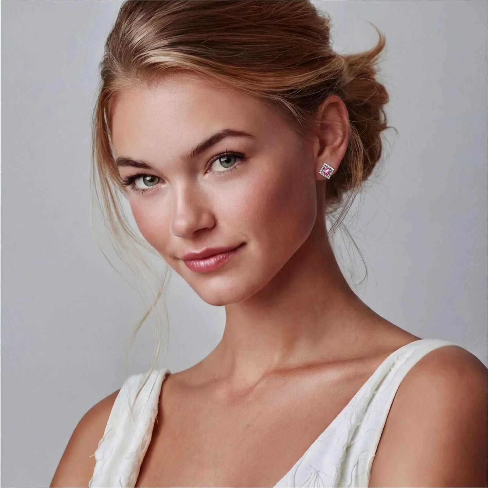 Diamant-Halo-Ohrstecker - ESTID