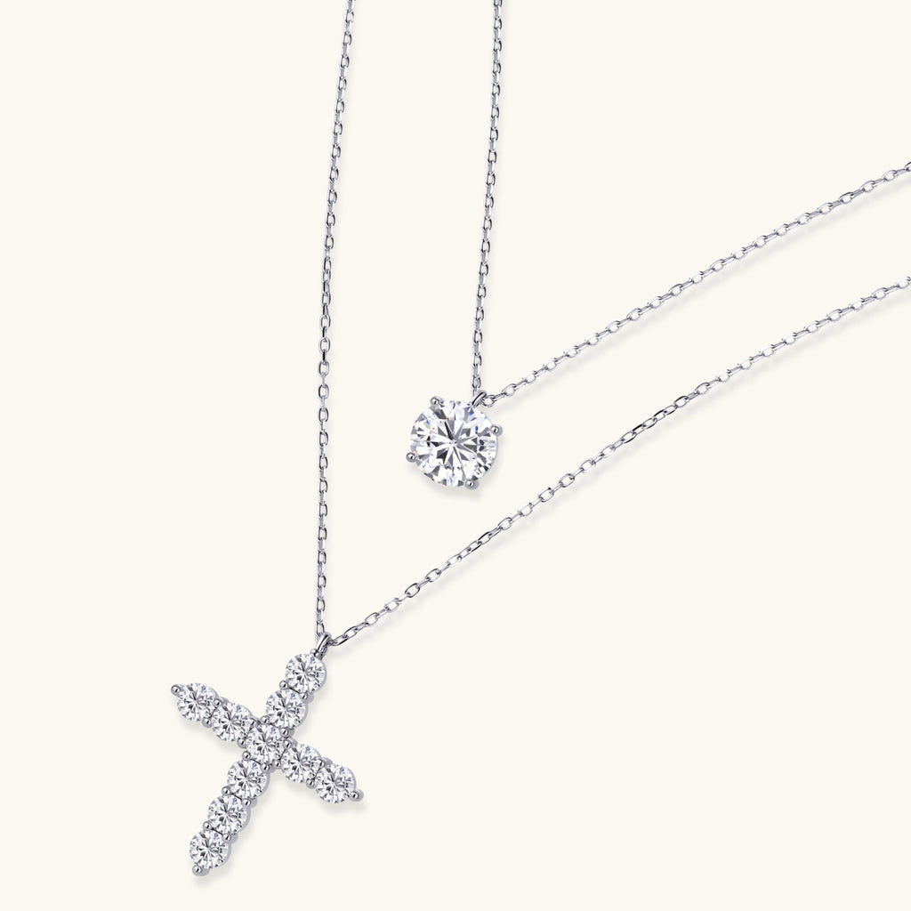 Glaube und Licht Lagen-Halskette Ansicht 3 – Necklaces – ESTID