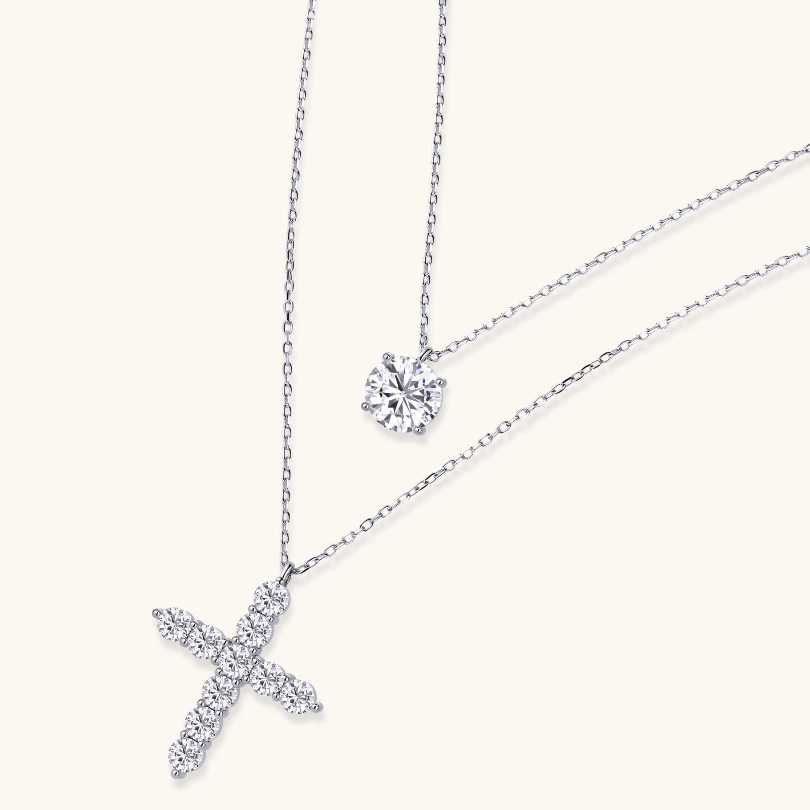 Glaube und Licht Lagen-Halskette Ansicht 3 – Necklaces – ESTID