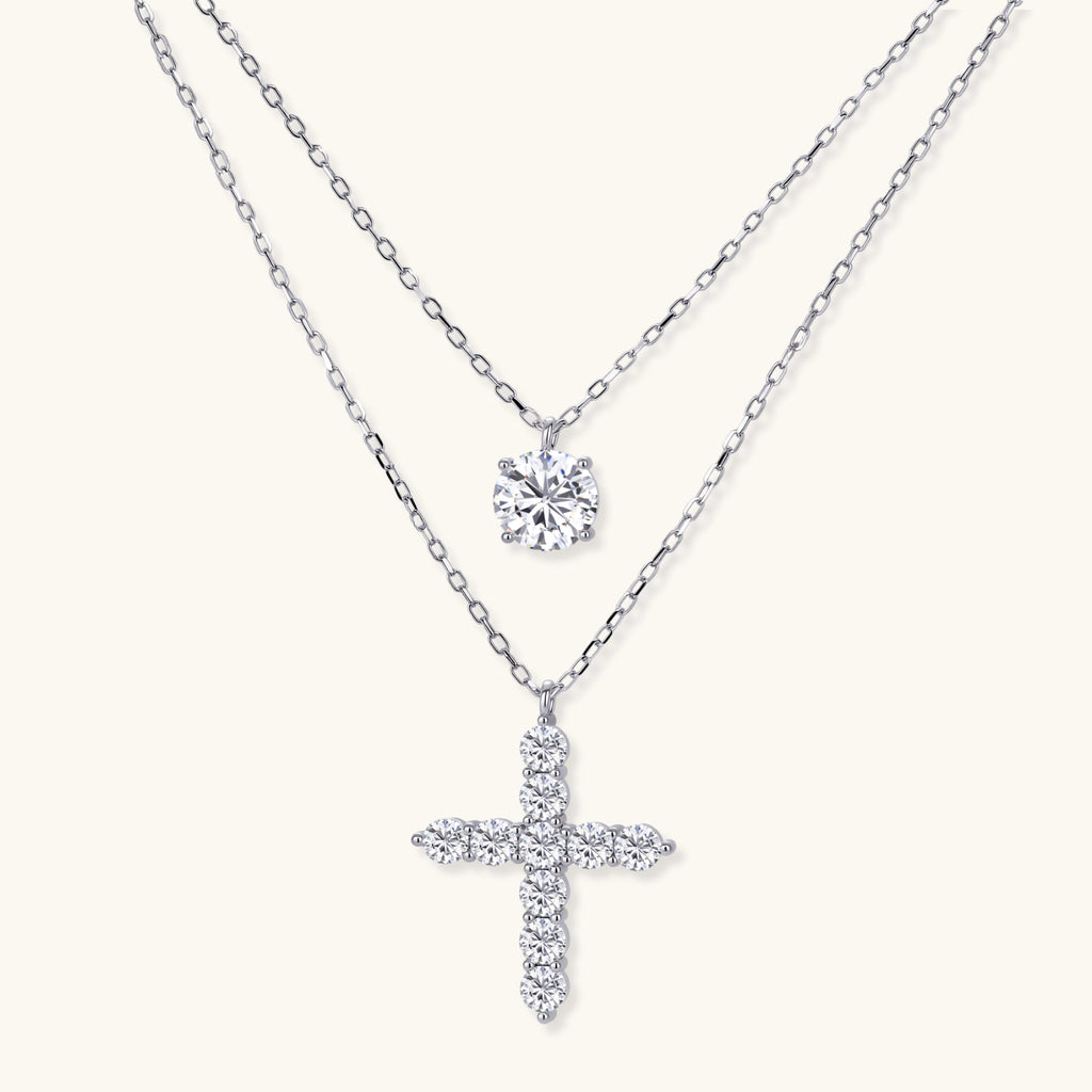 Glaube und Licht Lagen-Halskette Detailansicht – Necklaces – ESTID