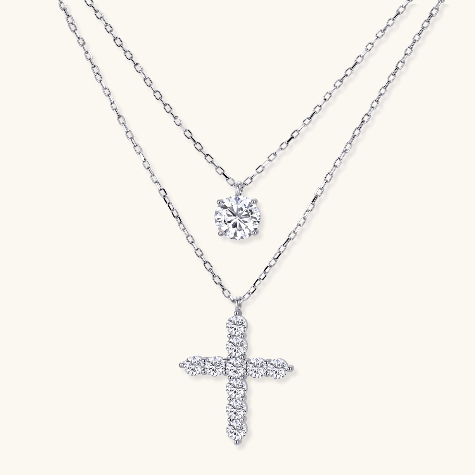 Glaube und Licht Lagen-Halskette Detailansicht – Necklaces – ESTID