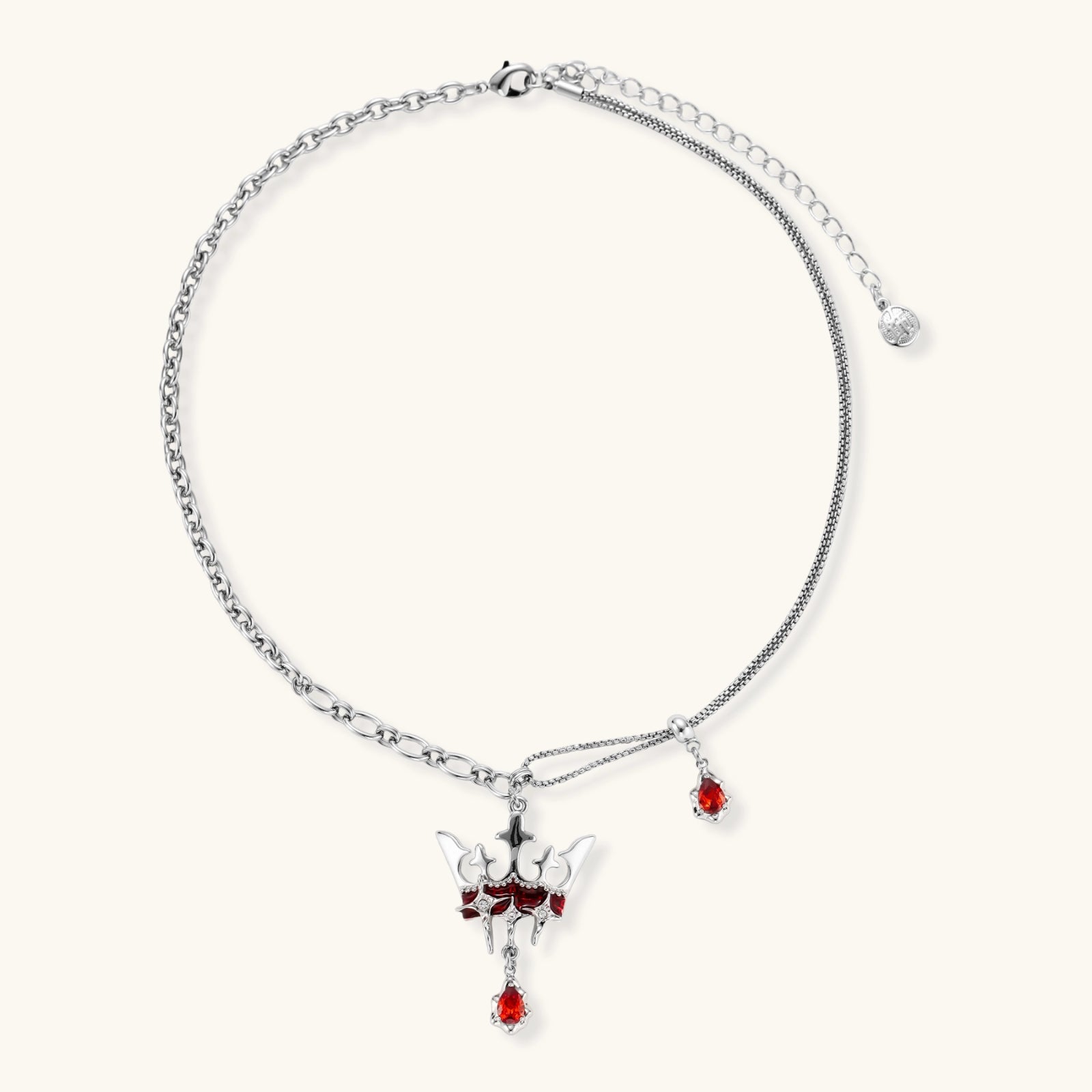 Königliche Kronen-Statement-Halskette Ansicht 3 – Necklaces – ESTID