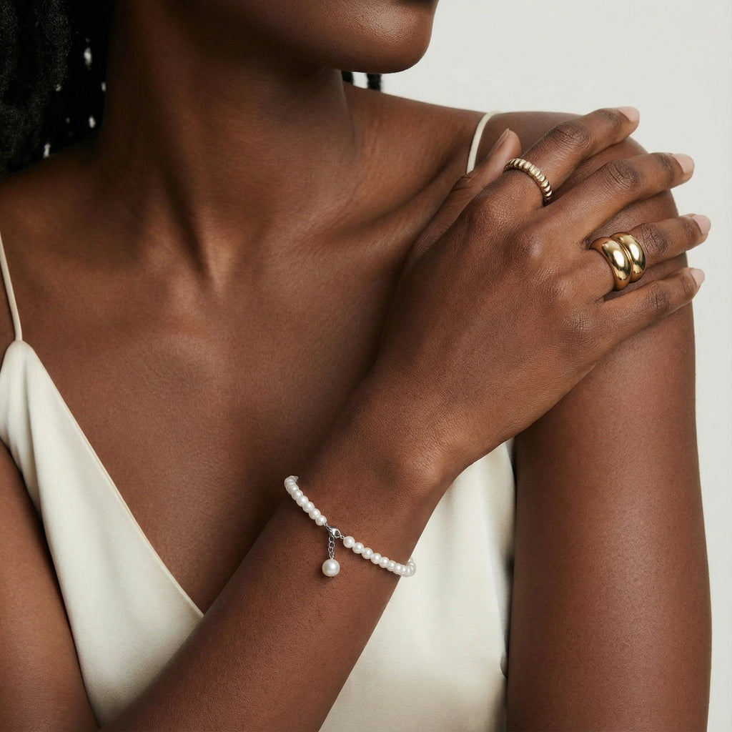 Perlmutt-Träume-Armband Detailansicht – Armbänder – ESTID