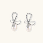 Kristallschleife Perlen-Ohrhänger Ansicht 4 – Earrings – ESTID