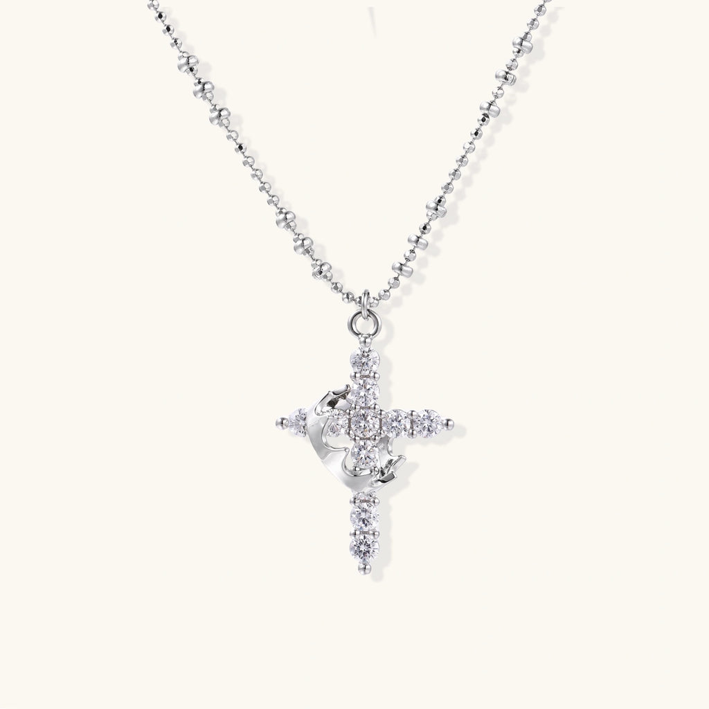 Göttliche Gnade Kreuz-Halskette Detailansicht – Necklaces – ESTID