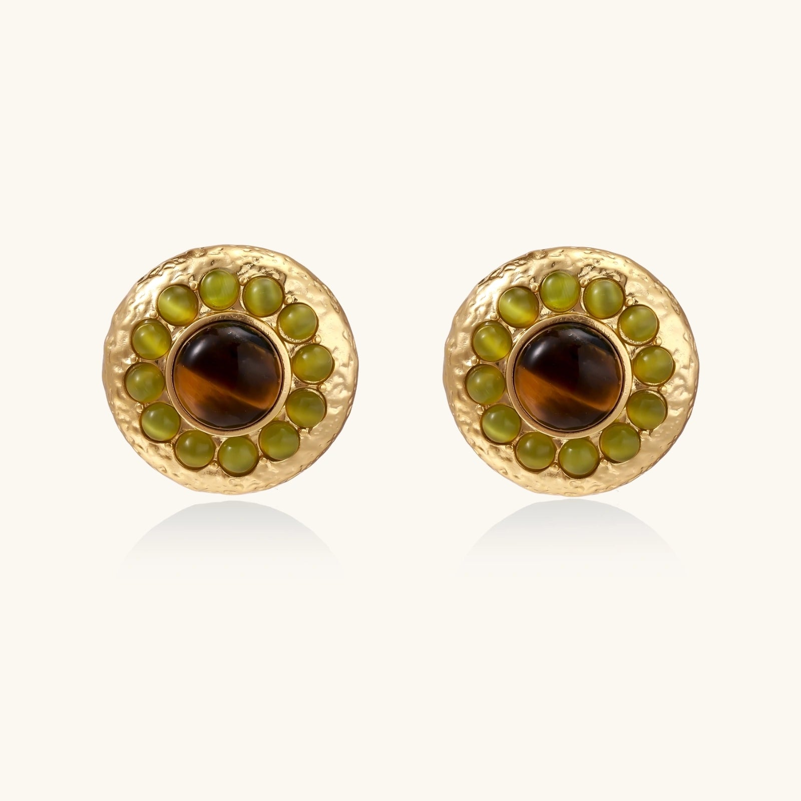 Goldene Stunde Halo-Ohrstecker Detailansicht – Earrings – ESTID