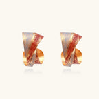 Gedrehte Flammen-Creolen Ansicht 3 – Earrings – ESTID