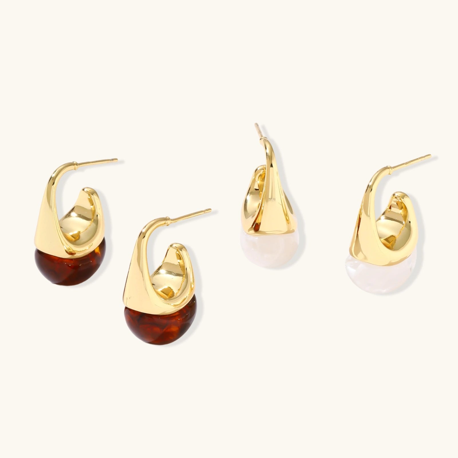Amber Flow Tropfen-Ohrringe Ansicht 8 – Ohrringe – ESTID