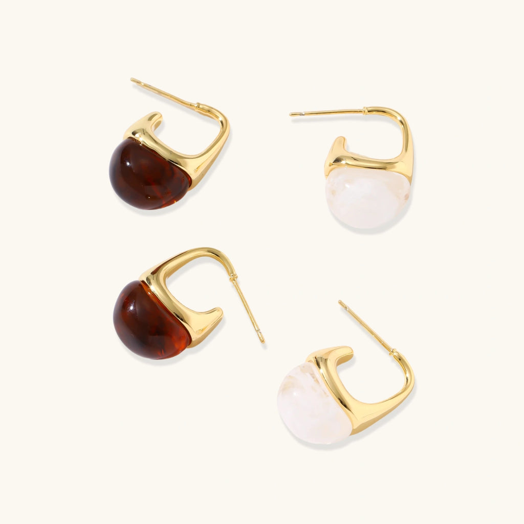 Amber Flow Tropfen-Ohrringe Ansicht 9 – Ohrringe – ESTID