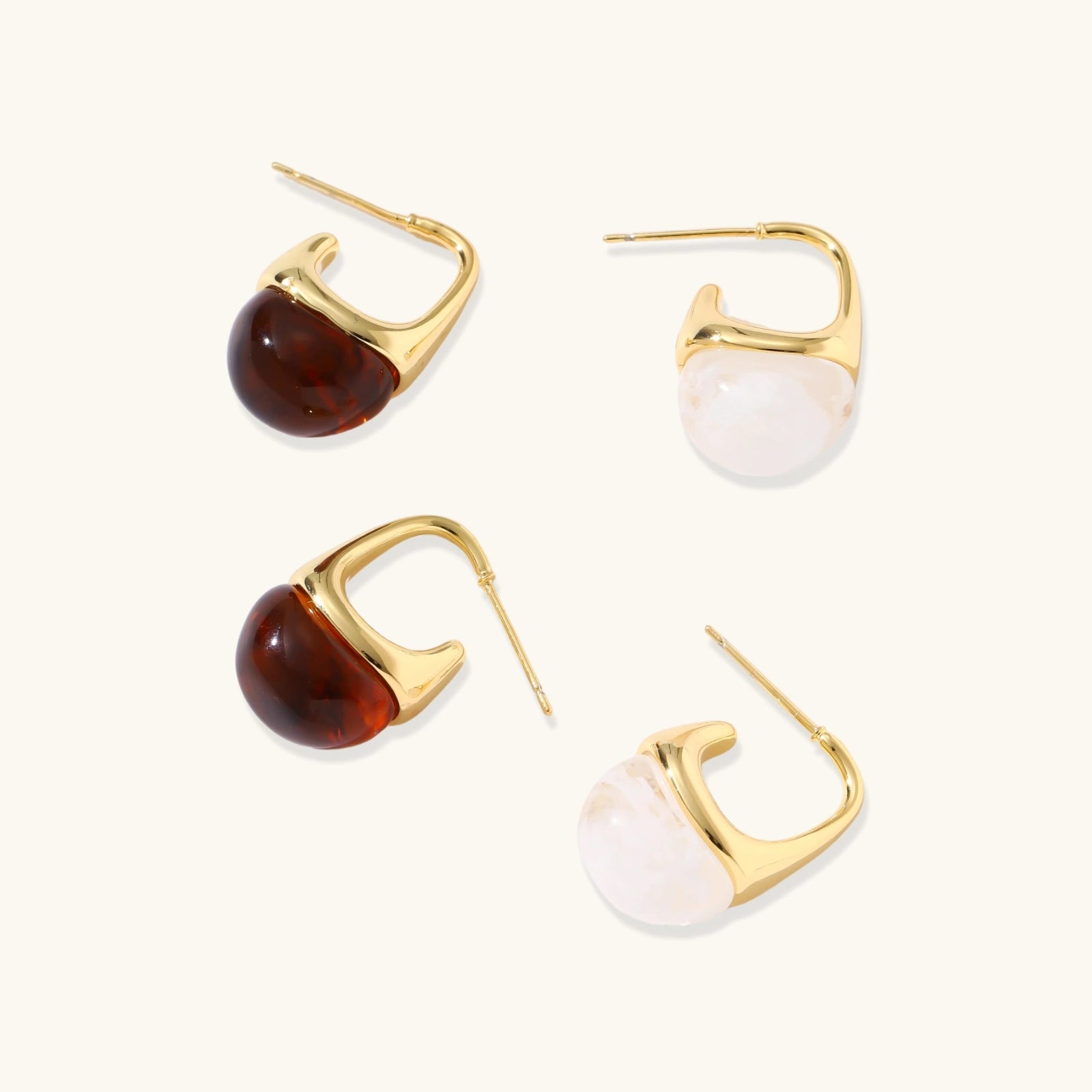 Amber Flow Tropfen-Ohrringe Ansicht 9 – Ohrringe – ESTID