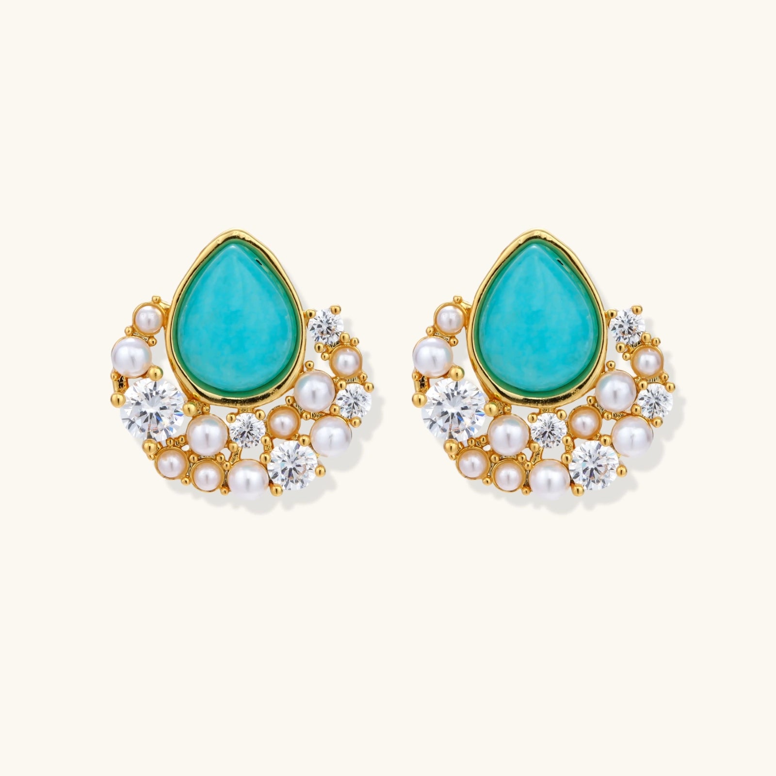 Himmelsblaue Traum-Ohrstecker Ansicht 3 – Earrings – ESTID