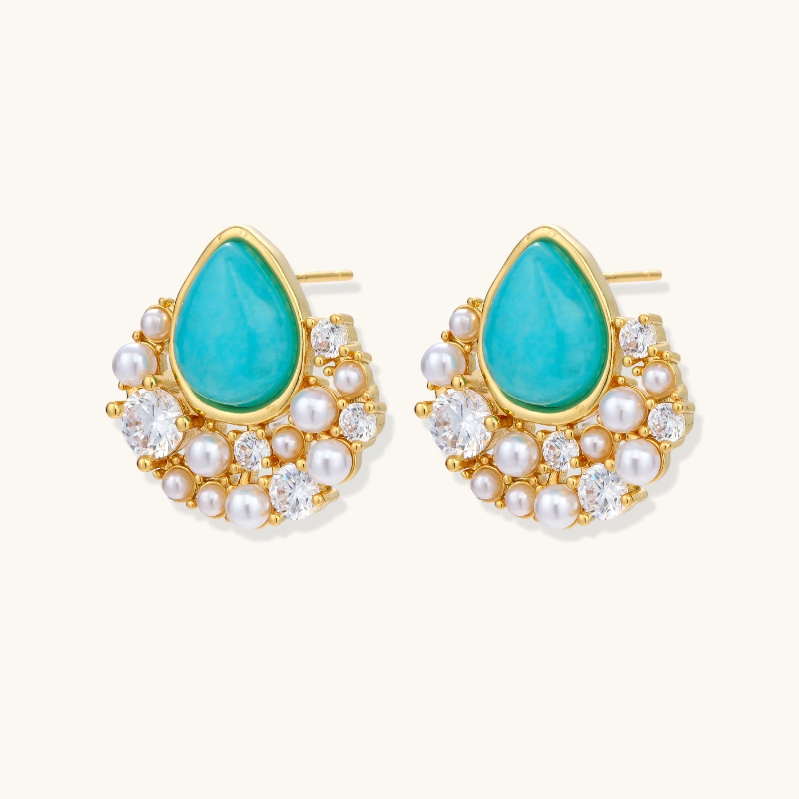 Himmelsblaue Traum-Ohrstecker Ansicht 4 – Earrings – ESTID