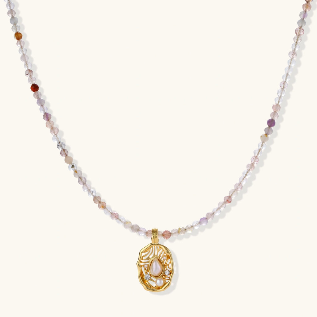 Mystischer Garten Edelstein-Halskette Detailansicht – Necklaces – ESTID