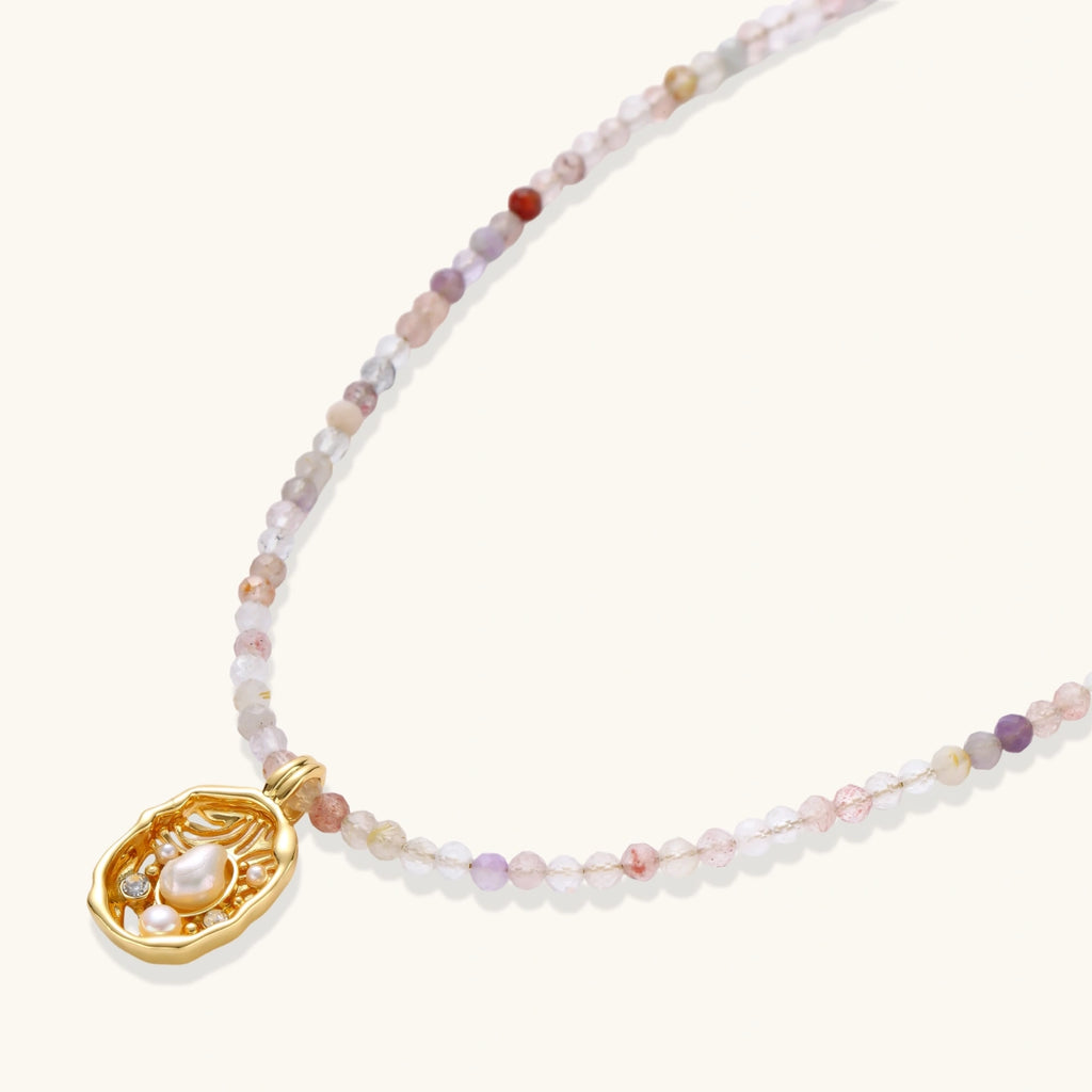 Mystischer Garten Edelstein-Halskette Ansicht 3 – Necklaces – ESTID