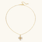 Goldenes Medaillon-Halskette Ansicht 3 – Necklaces – ESTID
