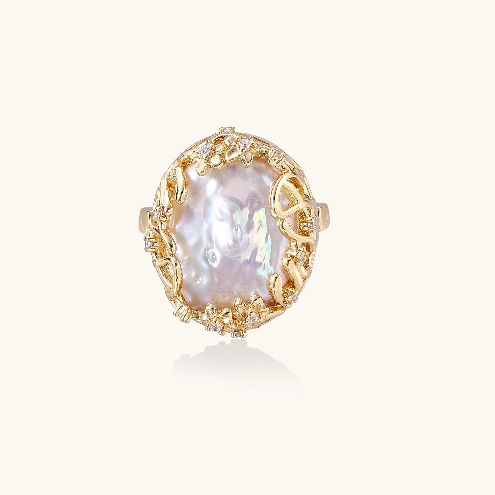 Barock-Perlen-Kronenring Ansicht 4 – Ringe – ESTID