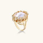 Barock-Perlen-Kronenring Ansicht 4 – Rings – ESTID