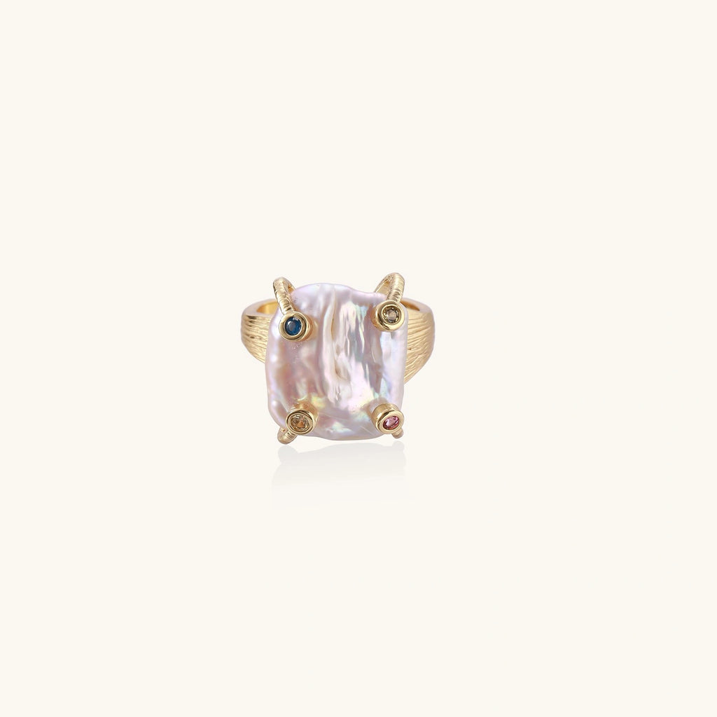 Barock-Perlen-Statement-Ring Ansicht 3 – Rings – ESTID